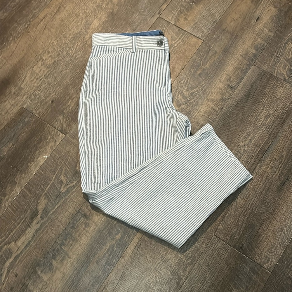 Talbots PERFECT CROP PANTS - STRIPE -‎ CURVY FIT Size 10